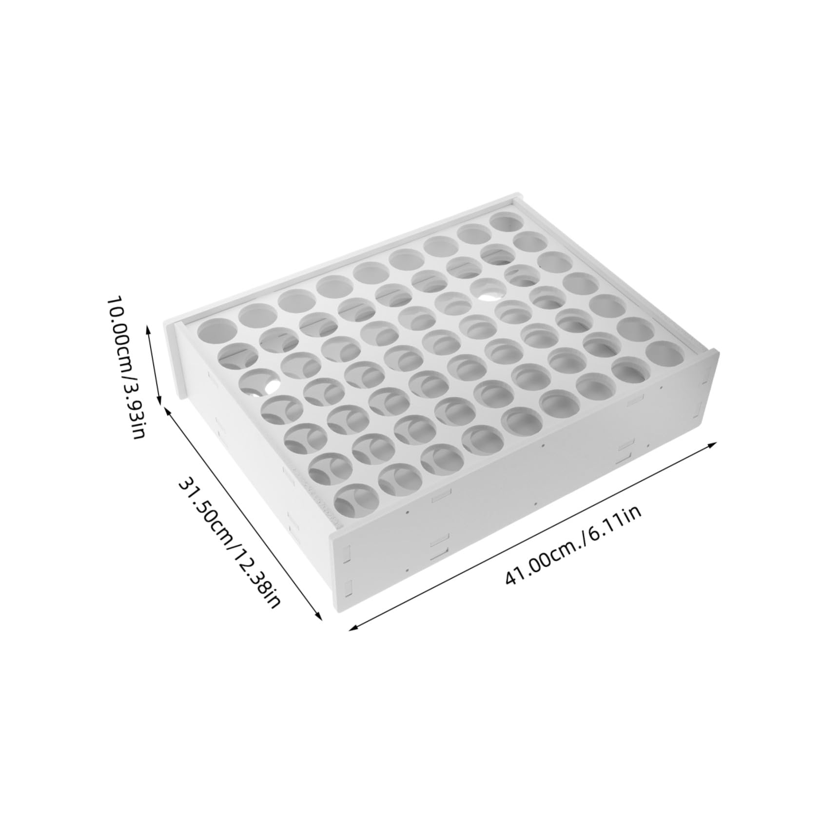 SHINEOFI Organizador Vertical De Pintura Para Manualidades y Óleo, Plástico Resistente Transparente, 63 Agujeros Para Montaje En Pared, Ahorro De Espacio Para Artistas y Uso Doméstico