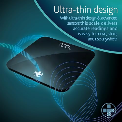 Reliance Medical Digital Body Weight Scale, Professional Weighing Scales with LED Display, Ultra Slim Design, Accurate Weight Management, Bathroom Scale, Size L 26cm x W 26cm x D 2.3cm, Pack of 1 - Image 6