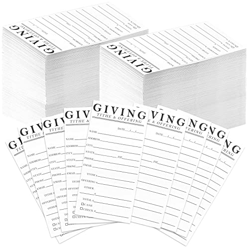 600 sobres de donación de diezmos de papel y sobres de ofrenda para cheques de diezmo de iglesia y sobres de dinero en efectivo para ocasiones religiosas cristianas (600, donar)