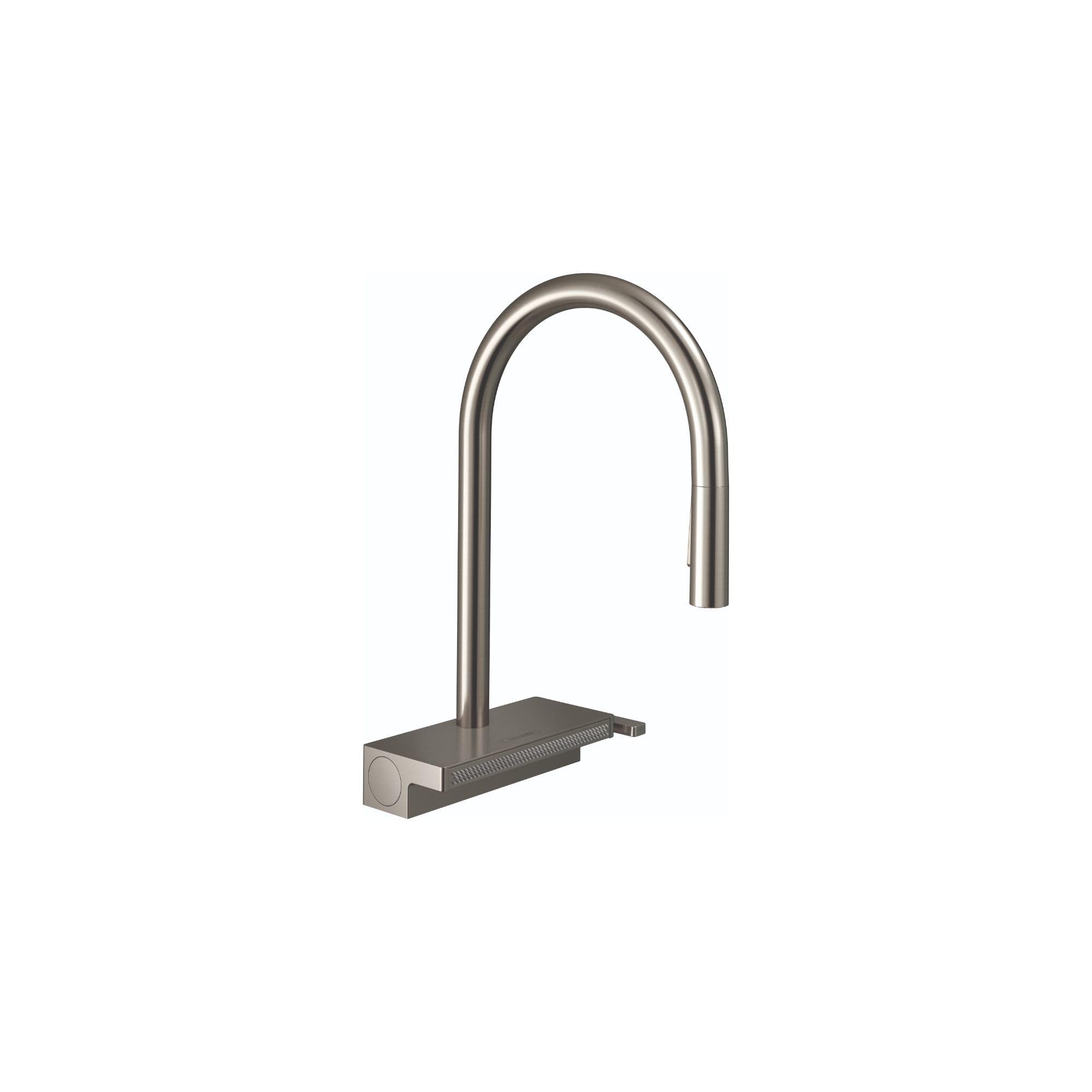 hansgrohe Aquno Select Stainless Steel High Arc Kitchen Faucet, Kitchen Faucets with Pull Down Sprayer, Faucet for Kitchen Sink, Magnetic Docking Spray Head, Stainless Steel Optic 73837801