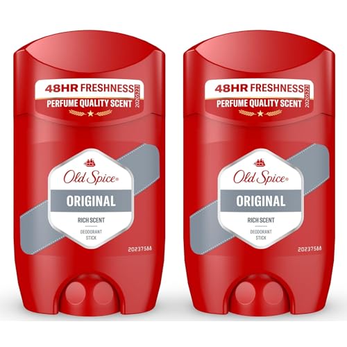 Old Spice Original Deodorant Stick Pack of 2 50ml Long Lasting Fresh Scent Antiperspirant for Men Classic Fragrance