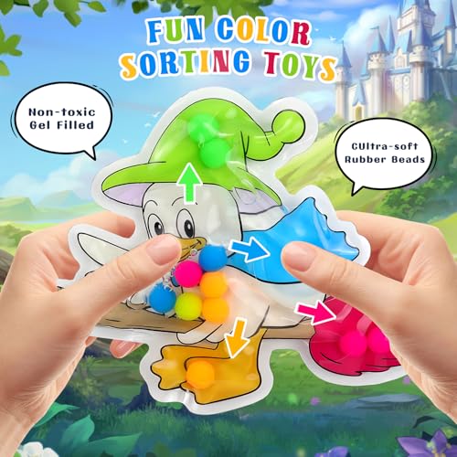 Image of Color Sorting Sensory Toys - Magic Duck Preschool Learning Color Matching Toy, Montessori Toddler Learning Educational Activities Fine Motor Skills Calm Down for Kids Ages 3-5