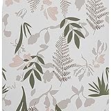 Papel de Contacto Adhesivo con Motivos Florales -- Tamaño: 44,5x500 cm; Grosor: 0,15 mm; Material: PVC. Se limpia fácilmente, impermeable y resistente al aceite.