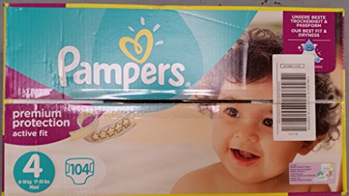 Pampers Active Fit, taille 4 Maxi Giga Pack (1 x 104 couches)