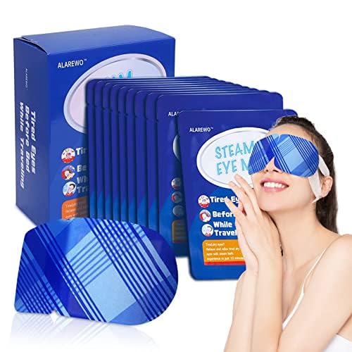 Steam Eye Mask for Dry Eyes 22-Pack SPA Warm Eye Compress Patented Self-Heating Core for Soothing Eye Fatigue, Dark Circle, Puffiness, Stress Relief (Unscented)