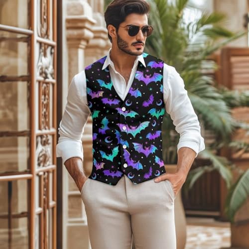 Men's Casual Business Vests Lightweight Dress Waistcoat Slim Fit Formal Tuxedo Suit Vest Size S-4XL3