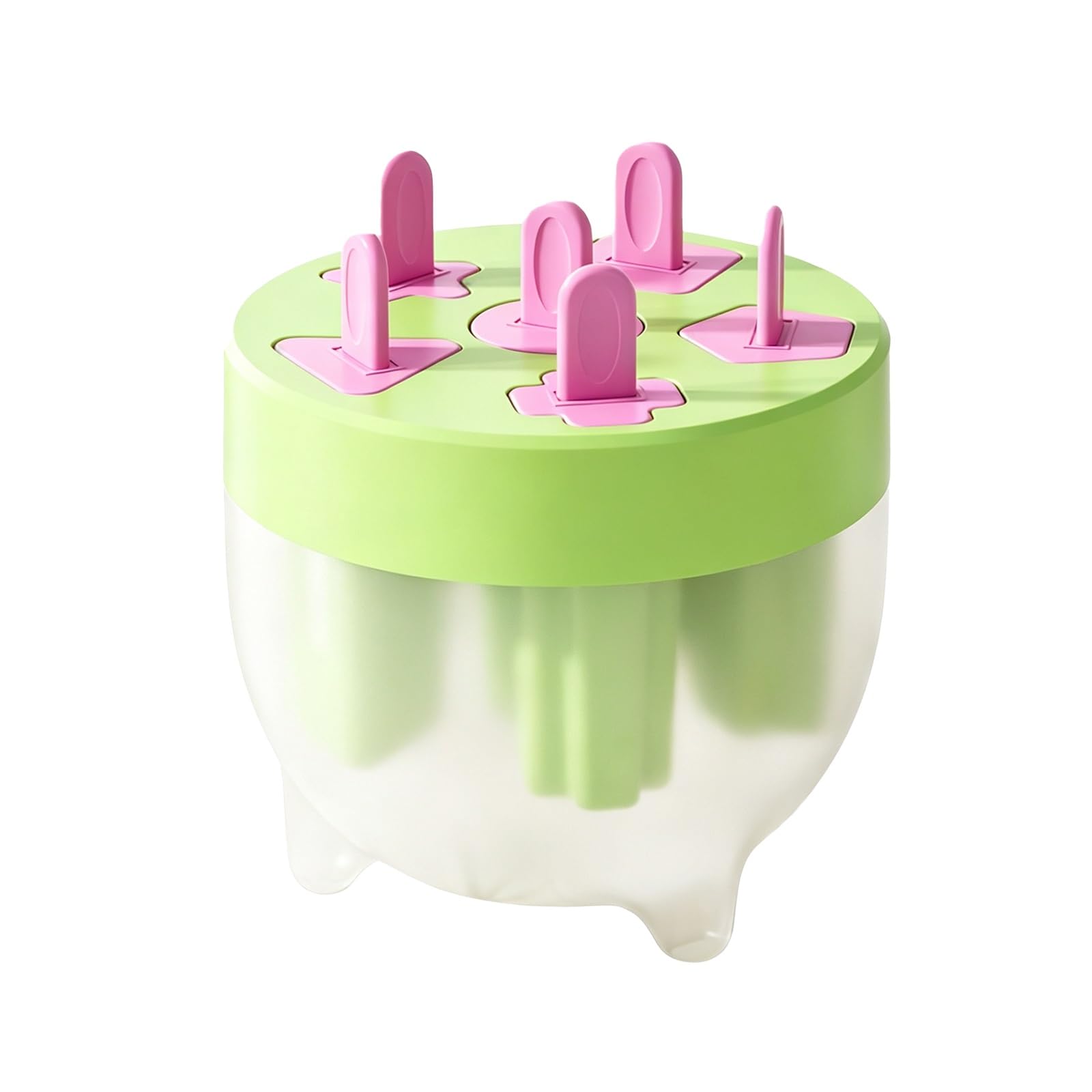 Molde para Helados, Moldes Helado, con Caja de Almacenamiento | Seguro y Reutilizable, Fácil de Desmoldar, para Helados Caseros(Green)