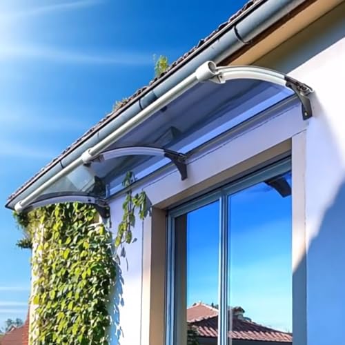 Marquesina para Puertas Y Ventanas,Cubierta para Lluvia para Ventanas Y Balcones,Toldo Parasol para Exteriores,Cubierta De Aleación De Aluminio,Marquesina Arqueada (65x70cm,S)