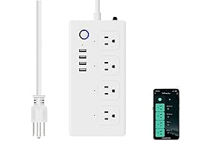Smart Power Strip with Google Home & Alexa Compatibility