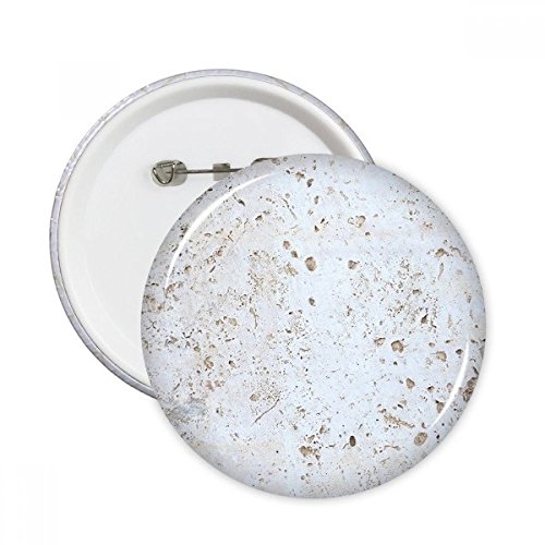 Lot de 5 Pins Badge Bouton texture mur blanc rugueux pour customisation textile et sacs à dos
