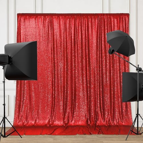 PartyDelight fondo rojo de lentejuelas 6x8 ft miniatura 2