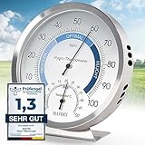 SOFORT EINSATZBEREIT: Der Temperatur- und Luftfeuchtigkeitsmesser ist werksseitig kalibriert und sofort einsatzbereit. Bei Bedarf sind Schrauben zur Feinjustierung vorhanden. Eine genaue Bedienungsanleitung liegt dem Hydrometer bei!