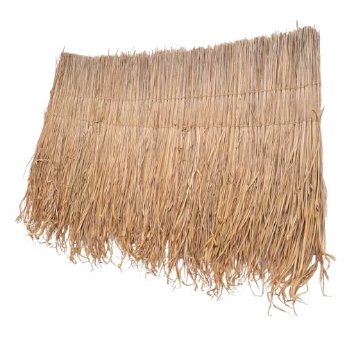 Kisangel Natural Thatch Roof Roll, Simulated Straw Roofing Material for Palapa, Eco-Friendly Artificial Grass Covering for Garden Pavilion, Outdoor Shade Decor, 37. 34" X 25. 55"