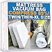 Homie Bolsa de vacío para colchón, Bolsa sellable para colchones de Espuma viscoelástica o con resortes internos, compresión y Almacenamiento para mudanzas y devoluciones (Twin/Twin-XL)