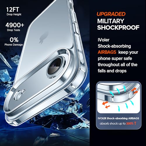 Image of ivoler 3-in-1 Clear Case for iPhone Air 6.5 inch /iPhone 17 Air Phone Case