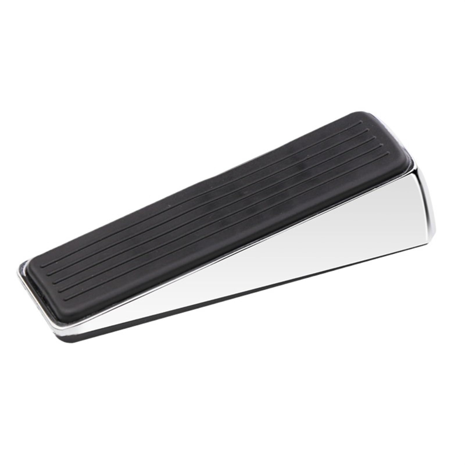 Supports de porte cachés caoutchouc et cale-porte zinc chrome brillant