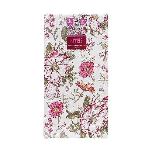 Essex - Geschirrtuch Patels, 45 x 65 cm, Küchenhandtuch, 100% Baumwolle, Blumen - Beige