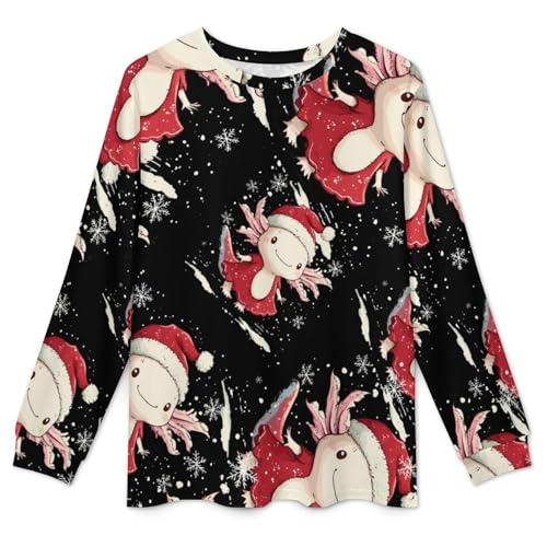 Christmas Axolotl Pajama Set Long Sleeve Lounge Sets Sleepwear 2 Pjs Nightwear for Men Women4