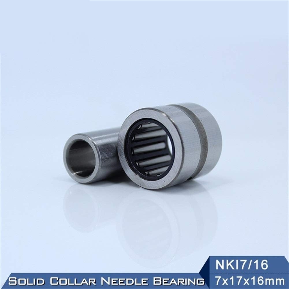 High Speed NKI7/16 Needle Roller Bearing 7x17x16 mm Solid Collar Bearings with Inner Ring NKI 7/16