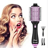 Aibesser Secador de pelo, cepillo de aire caliente, 5 en 1, cepillo de aire caliente, cepillo para volumen, para todos los tipos de cabello