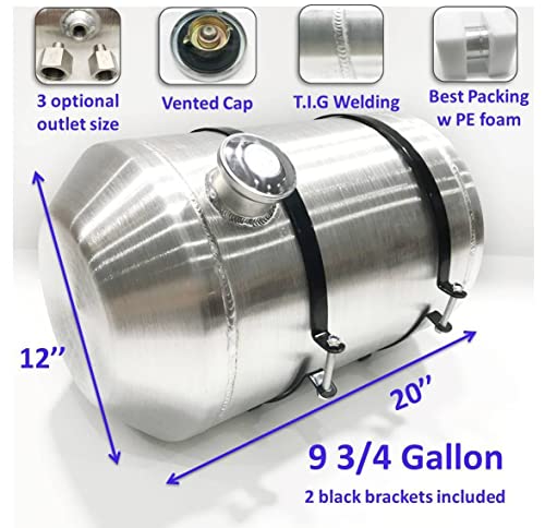 JSD 9.75 Gallons 12"x20" Aluminum Spun Round Gas Tank End Fill 3/8" NPT Outlet for Off-road,go kart by JSD AUTO PARTS - Used condition - Image 3
