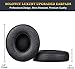 SoloWIT Earpads Cushions Replacement for Beats Solo 2 & Solo 3 Wireless On-Ear Headphones, Solo2 Solo3 Ear Pads with Soft Protein Leather, Added Thickness - Black