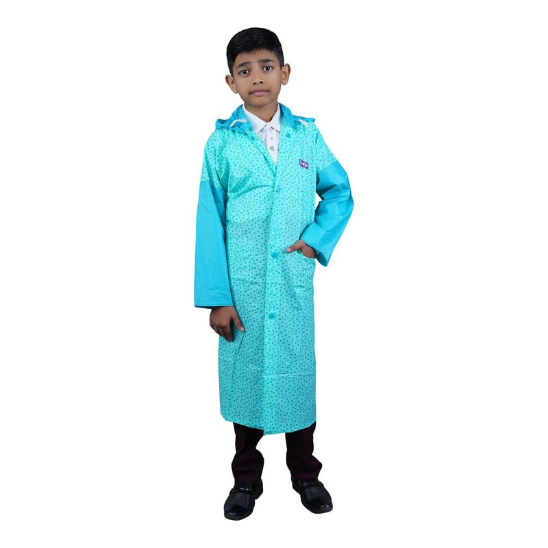 Boy's & Girl's Kids PVC Waterproof Long Raincoat with Attached School Bag Space_Pack Of 01-image-32