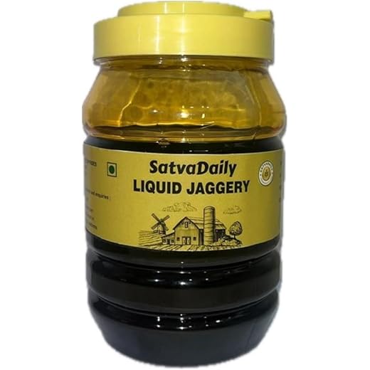 SatvaDaily Liquid Jaggery | Organic Joni Bella | Sugarcane Jaggery Syrup Bella Liquid Jaggery -1Kg Joni Bella
