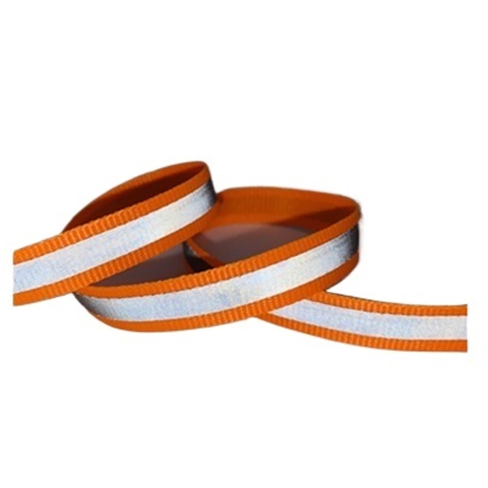 AMZBNEIDI High Visibility Reflective Fabric Tape, Reflective Ribbon Sew Tape For Clothing Multicolor Fabric 5 yards 10mm For Sewing(Orange)