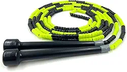 Corda de Pular Fitness Segmentada, Preto/Amarelo, Prottector