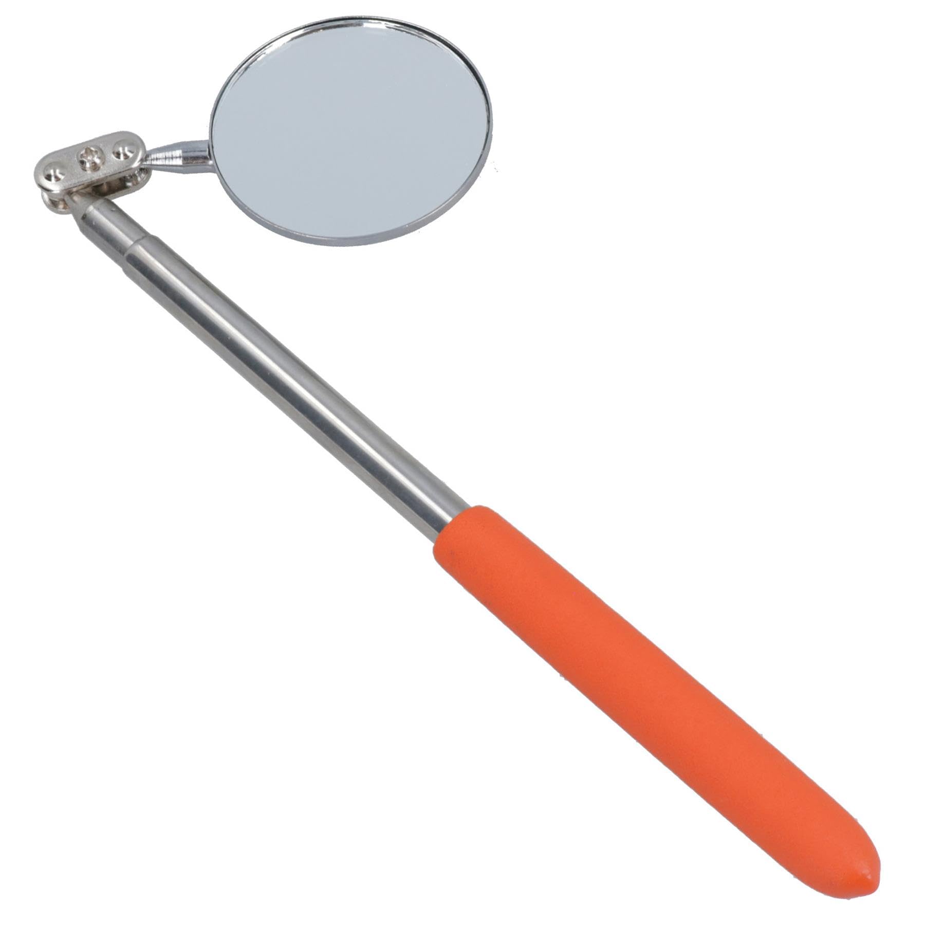 AB Tools 5cm Telescopic Extending Inspection Mirror Rubber Grip Size 19-32cm Long TE565