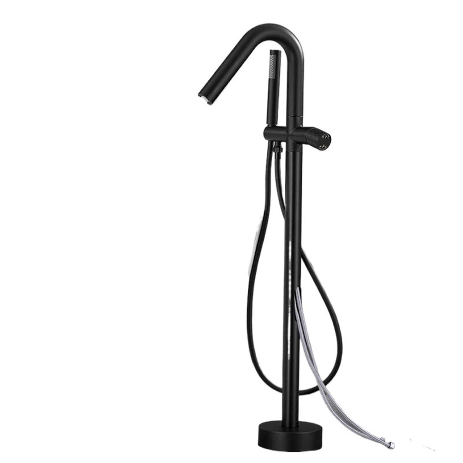 Floor Mounted Tub Filler Faucets Freestanding Bathtub Faucet Bath Stand Alone Shower with Handheld Sprayer