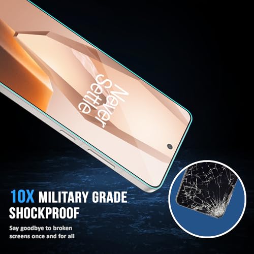 Image of FIRST MART Tempered Glass Screen Protector for OnePlus 13R - Full-Glue Screen Guard, 3D Edge to Edge, HD Clear, Bubble-Free, Case-Friendly, Black, Pack of 2
