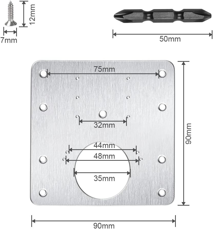 Flintronic 4PCS Hinge Repair Plate, Stainless Steel Hinges Repair Brackets - Image 3