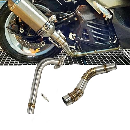 Accessoires pot d'échappement avant moto NMAX155 tube de rechange argent