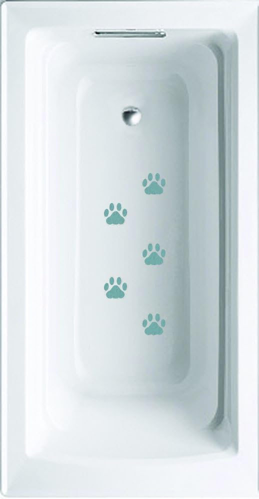Wazel Blue Paw Prints NonSlip Saftey Shower or tub Grip