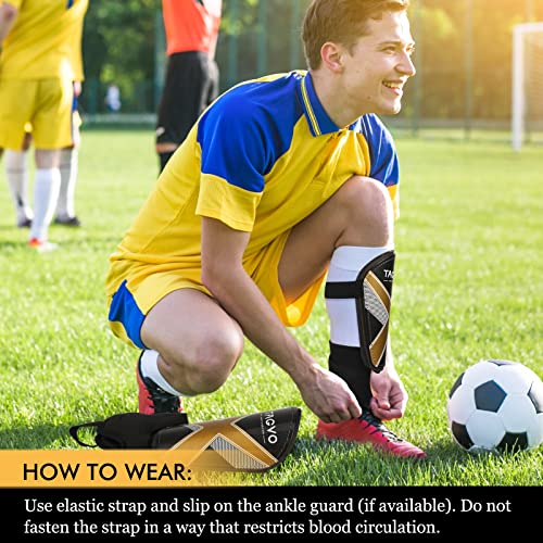 Image of TAGVO Soccer Shin Guards, Kids Youth Adults Soccer Gear with Ankle Sleeves, Soccer Equipment Protection with Hard Protective Shell for Boys Girls