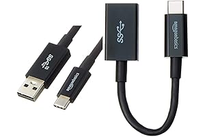 AmazonBasics USB Type-C to USB-A 3.1 Gen2 Adapter Charger Cable