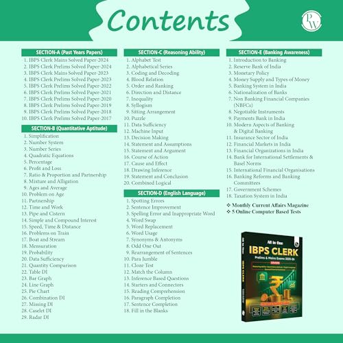 Image of PW All in One IBPS Clerk Prelims & Mains Exams 2025-26 | Chapterwise Theory and Exercises | 10 Previous Solved Papers (Till Oct 2024) and 5 Online CBT Tests English Edition [Paperback] PW (PW)