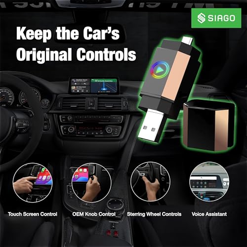 Image of SIAGO SIA391 Wireless CarPlay & Android Auto Converter | Smart Dongle with Wi-Fi & Google Play Access