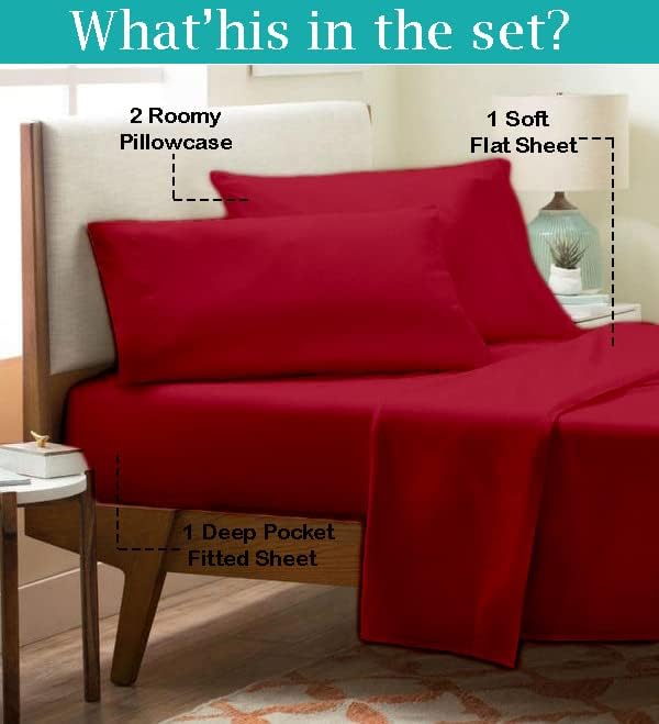 Miniatura 2 de Juego de sábanas de tamaño King, sábanas transpirables y refrescantes, sábanas de lujo para hotel, extrasuaves, con bolsillos profundos, ajuste