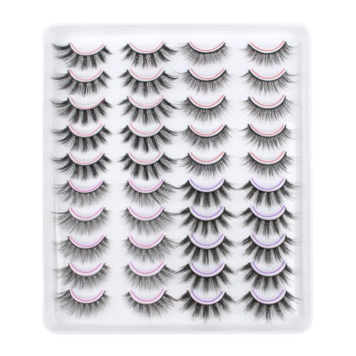 Oreola Faux Mink Wimpern Flauschige Künstliche Anime Lashes Cat Eye...