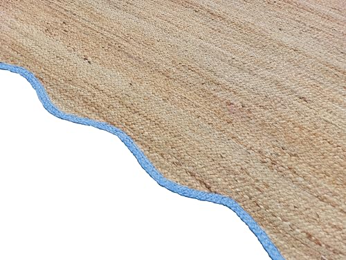 Tapete de yute natural Boho trenzado 2'x3' miniatura 4