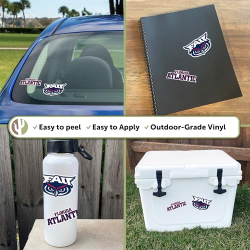 Florida-Atlantic-University-FAU-Owls-Sticker-Vinyl-Decal-Laptop-Water-Bottle-Car-Scrapbook-4-Inch-Set-V1