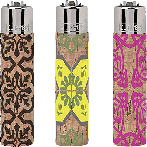Clipper Micro Coolest - Funda de corcho para encendedor de cigarrillos, varios diseños