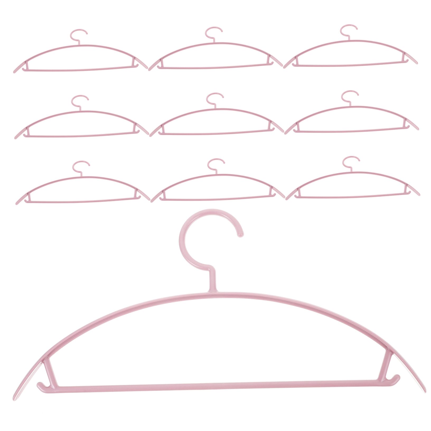 KOMBIUDA 10pcs Nonslip Clothes Hangers Traceless Design Wide Shoulder Plastic for Home Storage and Preventing Deformation of Clothes for All Types of Garments