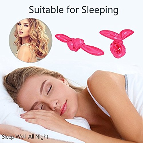 Foam Hair Curlers, Pillow Cloth Hair Rollers,No Heat Sleeping Soft Sponge Rollers for Long, Short, Thick & Thin Hair Spiral Curls Hair Styling Rollers (Blue)