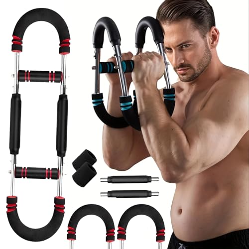 Mr. Sculpt - Official Gorilla Bar, Gorilla Bar for Chest Workout, 44-110lb Adjustable Twister Arm Trainer, Portable Spring Resistance Home Fitness Equipment (44-88lb)