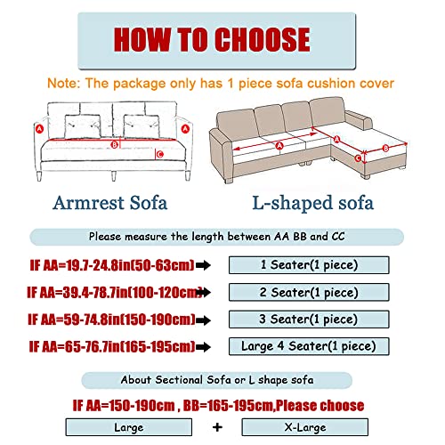 Lygooh Leather Couch Cushion Covers Waterproof Dog Sofa Seat Covers Furniture Protector For 4 Seater Stretch Sectional Couch Cover Replacement 1 Piece (X-Large, Black) #TOP3