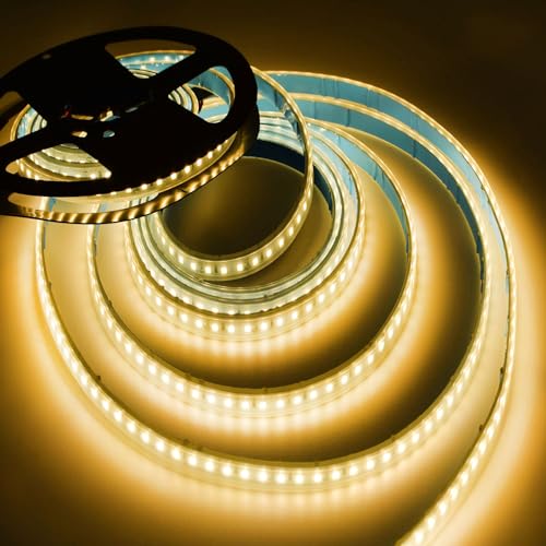 Image of SUYOOULIN LED Strip Lights, 30000LM AC110V /120V 33ft /10m SMD 2835 1200 LEDs Light Strips, High Voltage Flexible Tube Waterproof IP67 LED Ribbon for Home Kitchen Decor(Warm White 3000K)